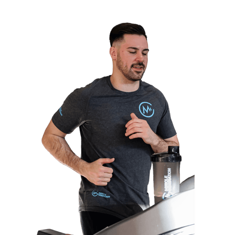 T-Shirt | KraftFlow Grau-Blau - MuscleGeneration